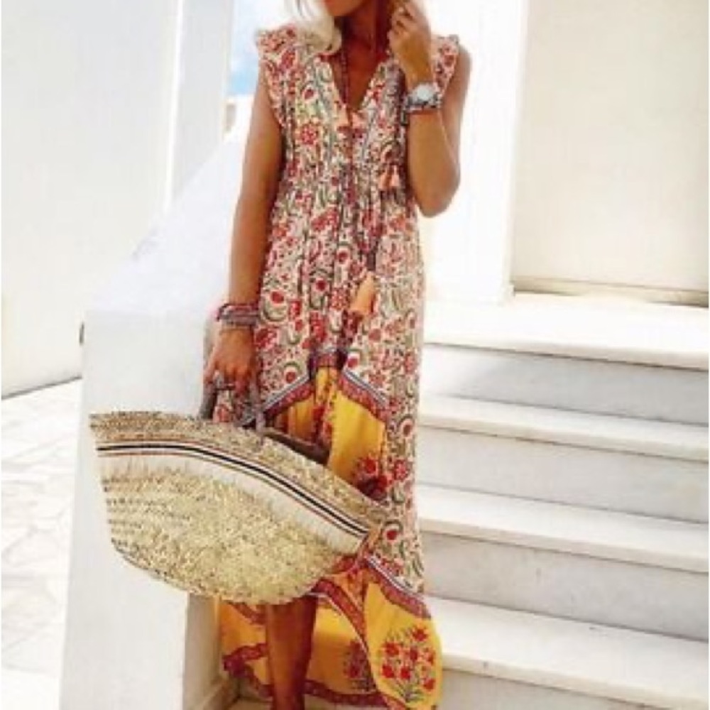 Bohemian Floral Maxi Dress